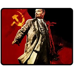 Lenin  Fleece Blanket (medium)  by Valentinaart