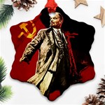 Lenin  Snowflake Ornament (Two Sides) Front