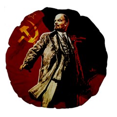 Lenin  Large 18  Premium Round Cushions by Valentinaart