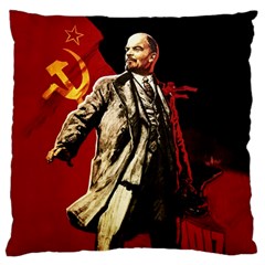 Lenin  Large Flano Cushion Case (one Side) by Valentinaart