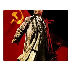 Lenin  Double Sided Flano Blanket (large)  by Valentinaart