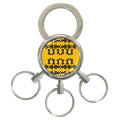 Ornate Circulate Is Festive In Flower Decorative 3-ring Key Chains by pepitasart