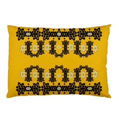 Ornate Circulate Is Festive In Flower Decorative Pillow Case (two Sides) by pepitasart