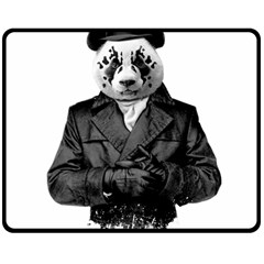 Rorschach Panda Double Sided Fleece Blanket (medium)  by jumpercat