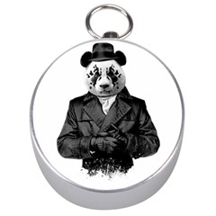 Rorschach Panda Silver Compasses by jumpercat