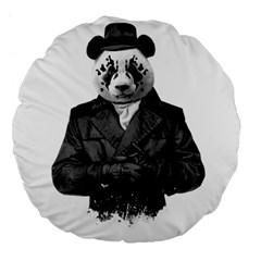 Rorschach Panda Large 18  Premium Flano Round Cushions by jumpercat