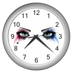 Look Of Madness Wall Clocks (silver)  by jumpercat