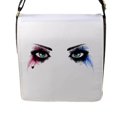 Look Of Madness Flap Messenger Bag (l)  by jumpercat