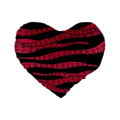 Blood Tentacles Standard 16  Premium Heart Shape Cushions by jumpercat