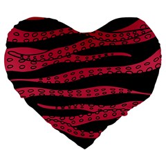 Blood Tentacles Large 19  Premium Heart Shape Cushions by jumpercat