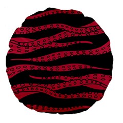 Blood Tentacles Large 18  Premium Flano Round Cushions by jumpercat