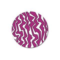 Electric Pink Polynoise Magnet 3  (round) by jumpercat