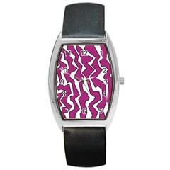 Electric Pink Polynoise Barrel Style Metal Watch by jumpercat