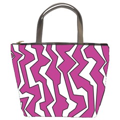 Electric Pink Polynoise Bucket Bags by jumpercat