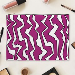 Electric Pink Polynoise Cosmetic Bag (xl) by jumpercat