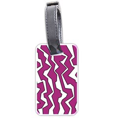 Electric Pink Polynoise Luggage Tags (one Side)  by jumpercat