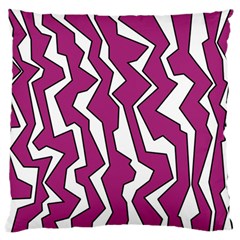 Electric Pink Polynoise Standard Flano Cushion Case (two Sides) by jumpercat