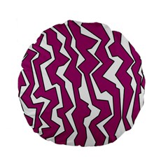 Electric Pink Polynoise Standard 15  Premium Flano Round Cushions by jumpercat