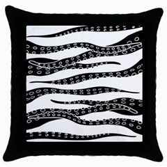 Hand Made Tentacle Throw Pillow Case (black) by jumpercat