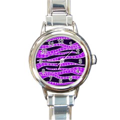 Purple Tentacles Round Italian Charm Watch by jumpercat