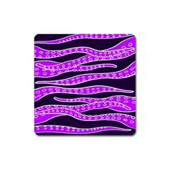 Purple Tentacles Square Magnet by jumpercat