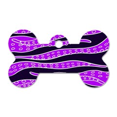 Purple Tentacles Dog Tag Bone (two Sides) by jumpercat