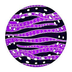 Purple Tentacles Round Filigree Ornament (two Sides) by jumpercat