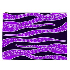 Purple Tentacles Cosmetic Bag (xxl)  by jumpercat