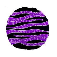 Purple Tentacles Standard 15  Premium Round Cushions by jumpercat