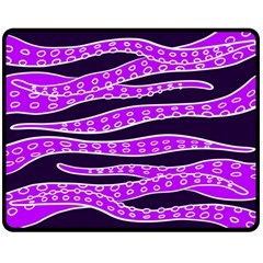 Purple Tentacles Double Sided Fleece Blanket (medium)  by jumpercat