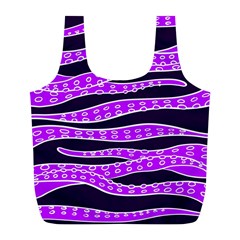 Purple Tentacles Full Print Recycle Bags (l)  by jumpercat