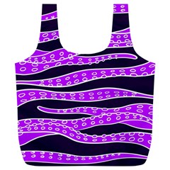 Purple Tentacles Full Print Recycle Bags (l)  by jumpercat