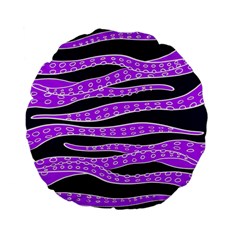 Purple Tentacles Standard 15  Premium Flano Round Cushions by jumpercat