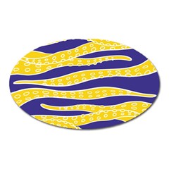 Yellow Tentacles Oval Magnet by jumpercat