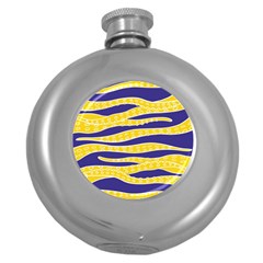 Yellow Tentacles Round Hip Flask (5 Oz) by jumpercat