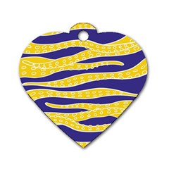 Yellow Tentacles Dog Tag Heart (one Side) by jumpercat