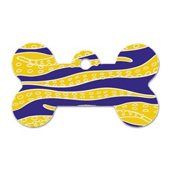 Yellow Tentacles Dog Tag Bone (one Side) by jumpercat