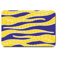 Yellow Tentacles Large Doormat  by jumpercat