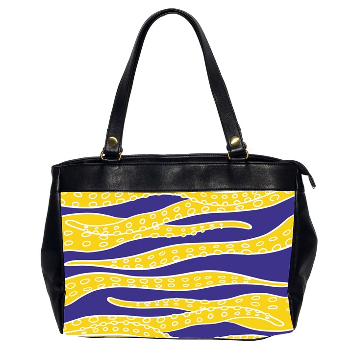 Yellow Tentacles Office Handbags (2 Sides) 