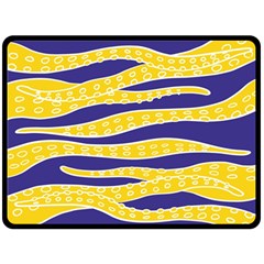 Yellow Tentacles Double Sided Fleece Blanket (large)  by jumpercat