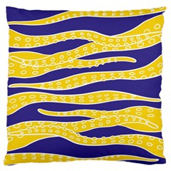 Yellow Tentacles Standard Flano Cushion Case (one Side) by jumpercat