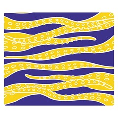 Yellow Tentacles Double Sided Flano Blanket (small)  by jumpercat