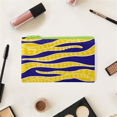 Yellow Tentacles Cosmetic Bag (xs) by jumpercat