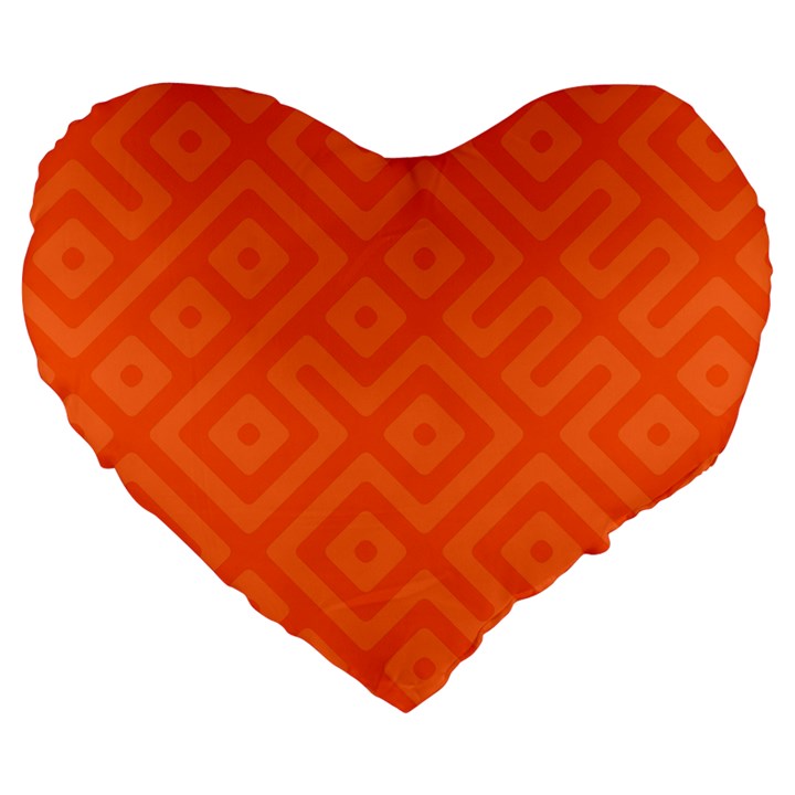 Seamless Pattern Design Tiling Large 19  Premium Flano Heart Shape Cushions