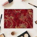 Marble Red Yellow Background Cosmetic Bag (Large)  Back