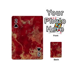 Marble Red Yellow Background Playing Cards 54 (mini) 