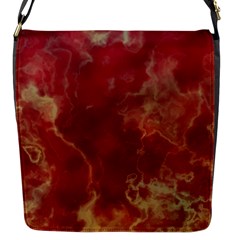 Marble Red Yellow Background Flap Messenger Bag (s) by Nexatart