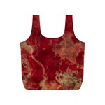 Marble Red Yellow Background Full Print Recycle Bags (S)  Front