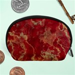 Marble Red Yellow Background Accessory Pouches (Large)  Front