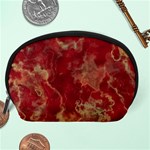 Marble Red Yellow Background Accessory Pouches (Large)  Back